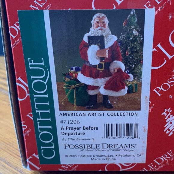 Possible Dreams "A Prayer Before Departure" Santa - Picture 4 of 4